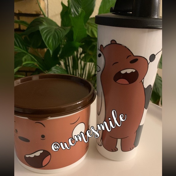 Tupperware We Bare Bears Tumbler and Container Set - Picture 3 of 4